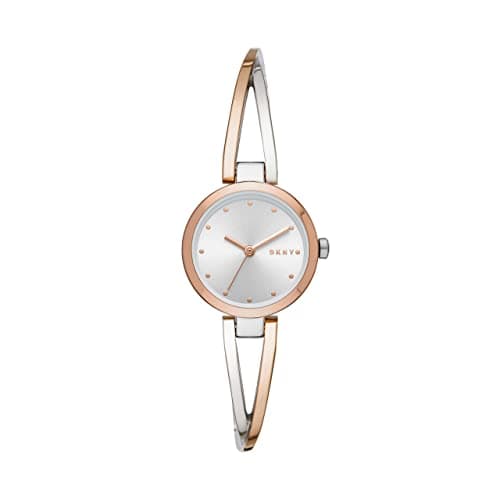 Image of DKNY Watch for Women Crosswalk, Three Hand movement, 26mm Rose Gold Stainless Steel case with a Stainless Steel strap, NY2791
