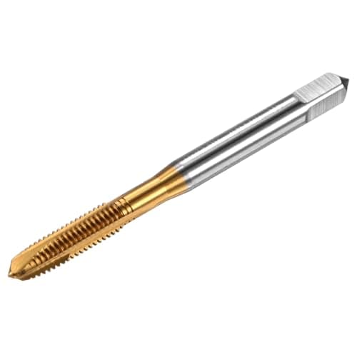 Image of M METERXITY 1-Pack 10-32 UNF Thread Tap, HSS Titanium Coated 62mm Length Straight Flute Right Hand Thread Screw Tapping Tool for Drilling/Milling Machines/CNC Machine Tools