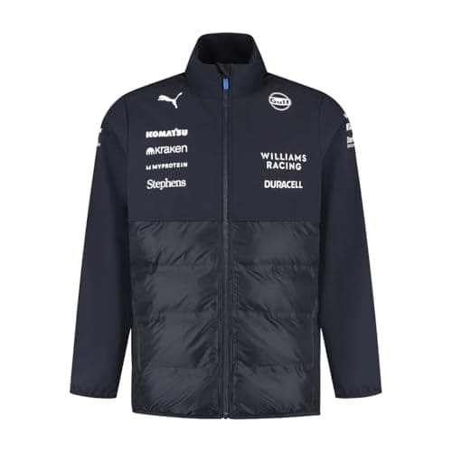 Image of PUMA Williams Racing Formula 1 Unisex 2025 Team Hybrid Jacket - Navy - Size: L