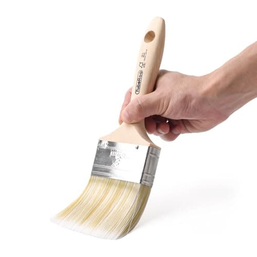 Image of TubeRoo Paint Brush 75 mm Large Brush, Surface Brush, Premium Paint Brush for Varnishes, Wood Oil & Wall Paint, Varnish Brush for Wood Stain, Professional Painter's Brush, Flat Brush with Fine Tip