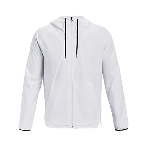 Image of Under Armour Mens Woven Windbreaker Performance Jacket White XXL