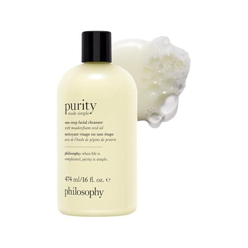 Image of philosophy purity one-step facial cleanser 472ml | gentle face cleanser with meadowfoam seed oil