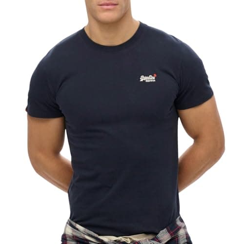 Image of Superdry Men's Essential Navy T-Shirt, Marine, L
