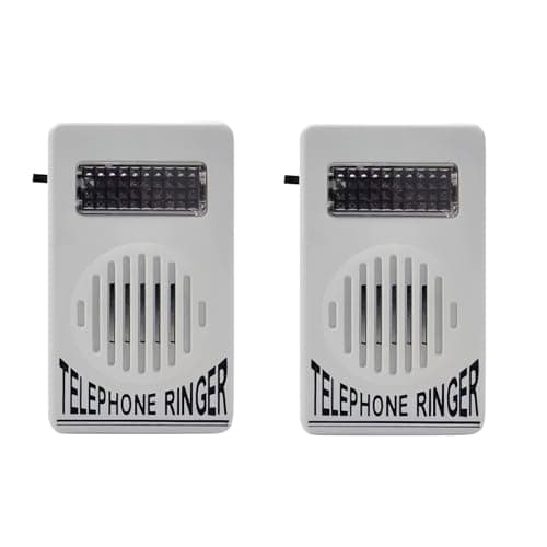 Image of 2 Pcs White Telephone Ringer Amplifier Bell Extra-Loud Telephone/Phone Ringer Use Safety Small in Size and Light in Weight,Landline Phones,Telephones and Accessories,Office Electronics