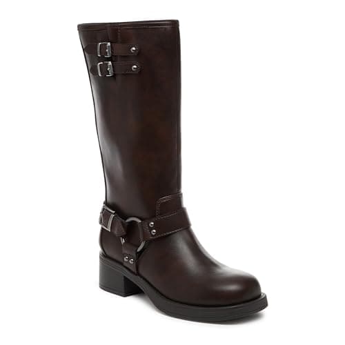 Image of Rocket Dog Nash Faux Leather Women's Brown Heeled Knee High Boots - UK 6
