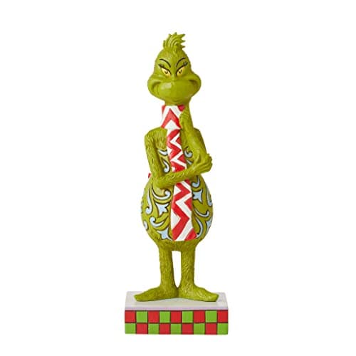 Image of Enesco Jim Shore Dr. Seuss The Grinch with Long Scarf Figurine, 9 Inch, Multicolor