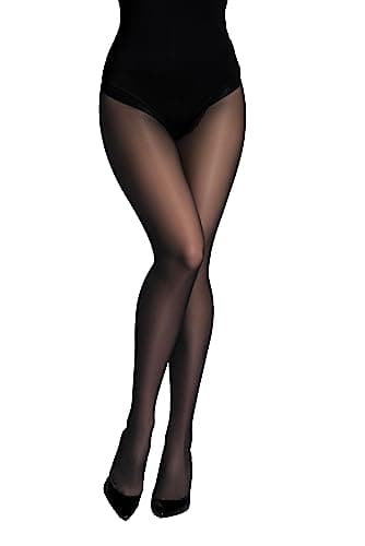 Image of JUST BEAUTY TOUCH T- Band Summer Tights Sheer to Waist 15 Denier Tights Sizes S - XL (M, Graphite)