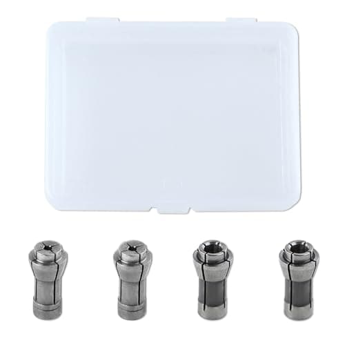 Image of GOLD DEER 4PCS Die Grinder Collet Grinding Machine Clamping Collet Adapter 2 Pieces 3mm and 2 Pieces 6mm Adapter Chuck Collet High Quality Alloys Engraving Chuck 1/8"/1/4" Replacement Parts