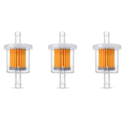 Image of DAQUN 3 Pcs Inline Fuel Filter, 8mm Motorcycle Petrol Filter, Universal Small Engine Fuel Filter for Quad Bike, Moped