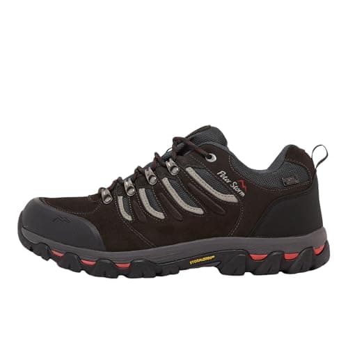 Image of Peter Storm Men’s Eskdale II Walking Shoe with High Traction Rubber Sole, Durable Suede Upper, Waterproof, (Black, UK Footwear Size System, Adult, Men, Numeric, Medium, 8)
