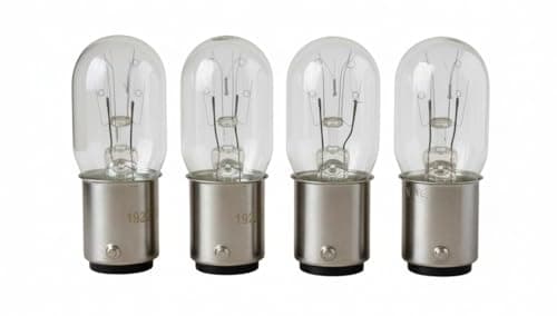 Image of Sewing Machine Pygmy Light Bulbs. Small Bayonet B15 15W Lamp Bulb. 80lm (4 Pack)