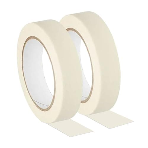 Image of 1ABOVE 2 Rolls Masking Tape for Painting, 24mm x 50m, 140 microns General Purpose Masking Tape for Painting Artists & Decorating