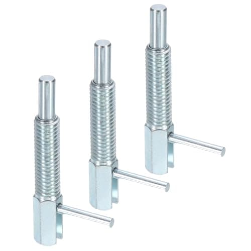 Image of sourcing map 3Pcs Retractable Indexing Plunger Pin, M8 l Spring Plunger Carbon Steel Spring Loaded Latch Telescopic Locking Pin for Machinery Shipbuilding
