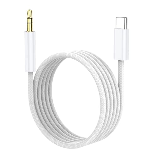 Image of KAYQINHO USB C to 3.5mm Audio Aux Jack Cable(1M), Aux Cord for iPhone 17/16/15, Type C to 3.5mm Headphone Car Stereo Cord Compatible with iPhone 17/16/15, Galaxy S25 S24 S23 S22 Note, Pixel