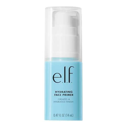 Image of e.l.f., Hydrating Face Primer, Lightweight, Long Lasting, Creamy, Hydrates, Smooths, Fills in Pores and Fine Lines, Natural Matte Finish, Infused with Vitamin E, 0.47 Oz
