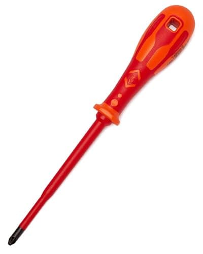 Image of C.K Dextro VDE Slim Modulo Electrical Screwdriver MOD2 x 125mm, PZ/SL Plusminus Thin, Electricians Insulated Terminal MCB Screwdrivers, Precision Grip Tip, Fuse Board Screw Driver, Hand Tools T49245-2