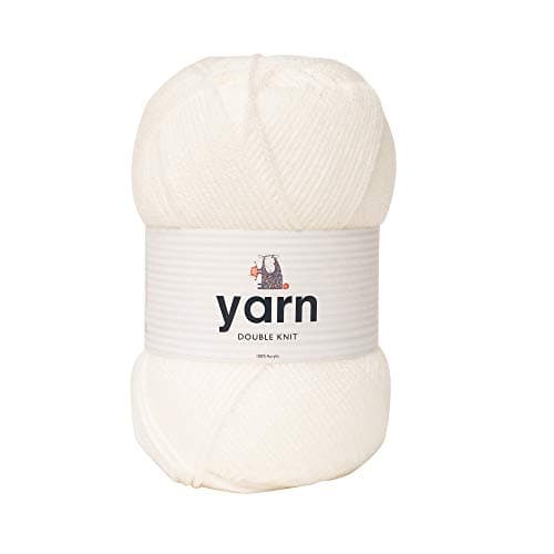 Image of KORBOND DK White Yarn - 100g Acrylic Wool - Lightweight, Hypoallergenic & Durable Double Knit Crochet Yarn Knitting Wool (290m Total)