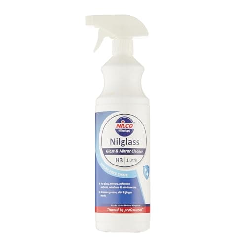 Image of Nilco Nilglass H3 Smear-Free Glass & Mirror Cleaner 1 Litre Trigger Spray Bottle