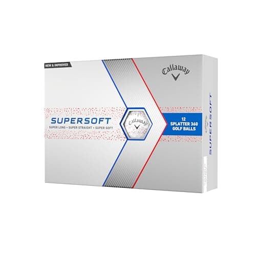 Image of Callaway Golf Supersoft Golf Ball 2023 Red Splatter Hybrid