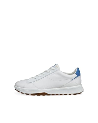 Image of ECCO Mens Street Vibe Lace Up Golf Shoes - White/Federal Blue - UK 9-9.5