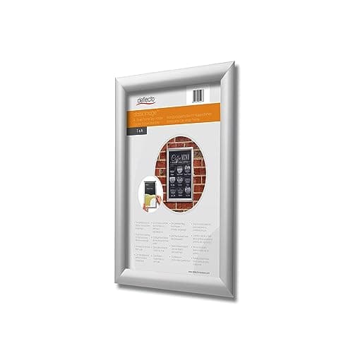 Image of Deflecto A4 Snap Frame Silver - Aluminium Clip Frame for Certificate, Wall Display & Photo Hanger - Poster Holder with Convenient Front Opening Clips