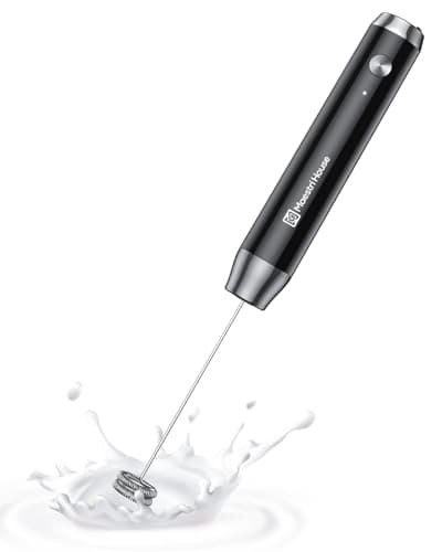 Image of Maestri House Rechargeable Milk Frother, Handheld Electric Foam Maker Waterproof Detachable Stainless Steel Whisk Drink Mixer Foamer for Lattes, Cappuccino,LunaNS (No Stand)