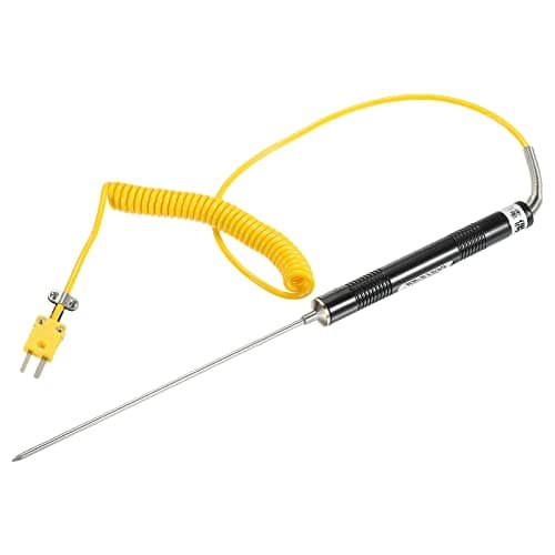 Image of sourcing map K Type Surface Thermocouple Temperature Probe Sensor Stainless Steel -58 to 1112°F (-50 to 600°C) 5.6ft 3x175mm Pointy