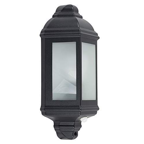 Image of MiniSun | Traditional Black Aluminium PIR Motion Sensor Wall Lantern | Outdoor Wall Lights, Home Décor & Improvement Essential | Includes 4W LED Bulb [6500K Cool White] | Mains Wired