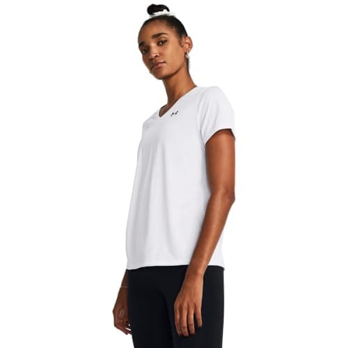 Image of Under Armour Women's Tech SSV- Solid Shirt White