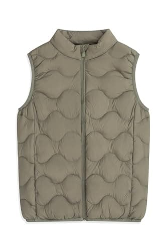 Image of Animal Kids Quilted Padded Gilet Khaki Kids Size 9-10 Years