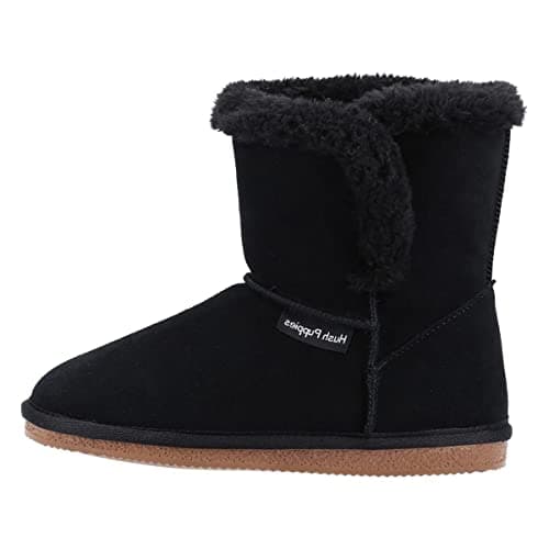 Image of Hush Puppies Womens Ashleigh Slipper, Black, 5 UK