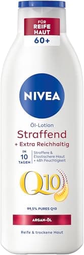Image of NIVEA Q10 Firming Oil Lotion, Nourishing Body Lotion with Natural Argan Oil and 99.5% Pure Q10, Firming Body Cream for Mature and Dry Skin (250ml)