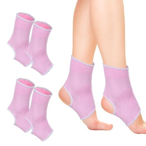 Image of Miiqxx 2 Pair Pink Kids Ankle Support for Ligament Damage,Ankle Support for Sprained AnkleSupport Kids,Ankle Braces Socks Stabilizes Joints & Prevents Sprains