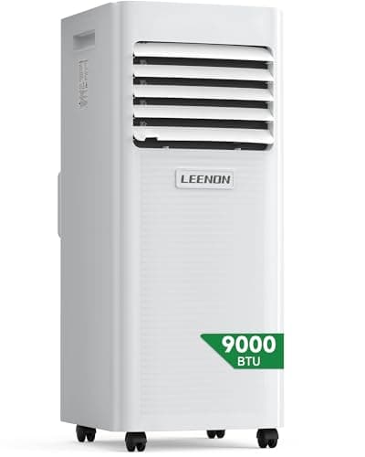 Image of LEENON Air Conditioning Unit 9000 BTU Portable Air Conditioner, Powerful 4-in-1 AC Conditioners Dehumidifier Fan & Sleep Mode, Aircon Unit with 24H Timer, Remote Control, Exhaust Hose Install Kit