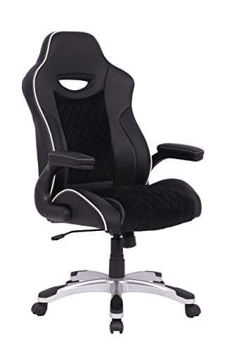 Image of Alphason,AOC2282BLK,Silverstone PU Gaming chair with Microfibre centre and mesh in black, 70x66x114cm (DxWxH)