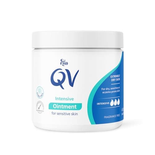 Image of QV Intensive Ointment (450g) Soothing Moisturiser for Extremely Dry and Sensitive Skin, Rich Intensive Balm, Fragrance Free, Noncomedogenic, Sting Free Skin Care for Eczema, Psoriasis, Dermatitis