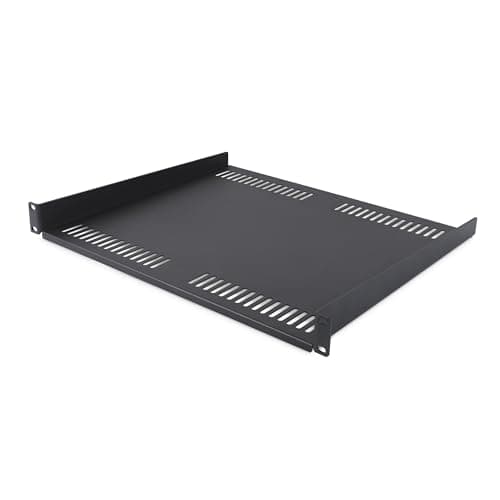 Image of StarTech.com 1U Vented Server Rack Shelf, 16in (40cm) Mounting Depth, Cantilever Tray, Heavy-Duty Steel, 30lb/14kg Capacity