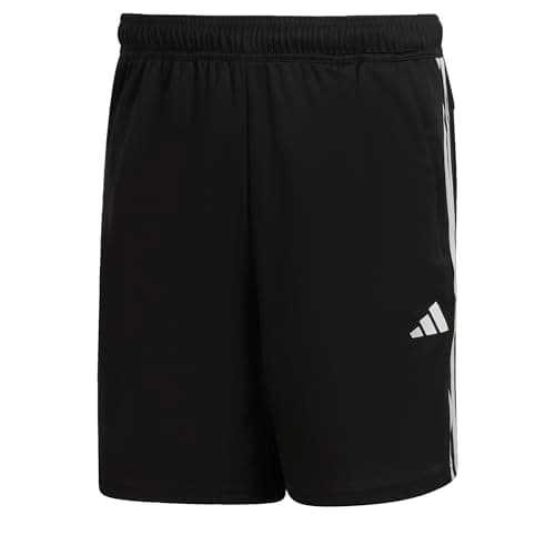 Image of adidas Men's Train Essentials Piqué 3-Stripes Training Shorts, Black, S