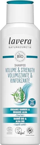 Image of lavera Shampoo Volume & Strength - Without Silicone - Extra Volume & Fortified Hair - Vegan - Natural Cosmetics - 250 ml