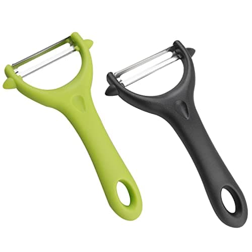 Image of 2 Pcs Y-Shaped Swivel Potato Peeler, Stainless Steel Vegetable Fruit Peeler for Kitchen