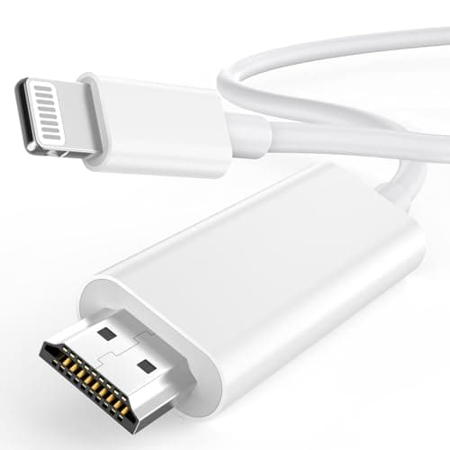 Image of [Apple MFi Certified] Apple Lightning to HDMI Cable Adapter for iPhone to TV, 1080P Lightning to Digital AV Adapter Sync Screen Connector for iPhone 14 13 12 11 Pro Max XS XR X to TV Projector Monitor