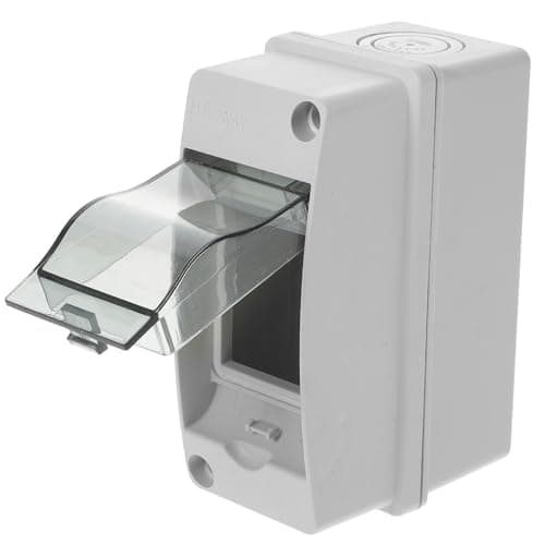 Image of LALAFINA Din Rail Enclosure 2-Way Circuit Breaker Protection Box Ip66 Waterproof Case Cover ABS for Indoor and Outdoor Power Distribution