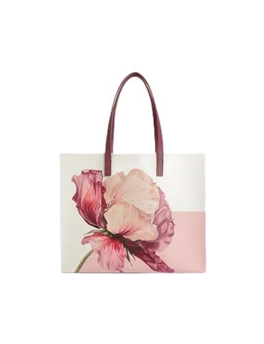 Image of Ted Baker Women's S284153IVORYO/S Printed Flower Extra Large Icon Bag, Ivory