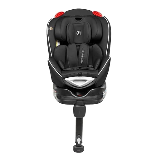 Image of Ickle Bubba Radial Group 0+/1/2 Baby Car Seat (Black) - Baby Essentials with 360° Rotating Design, Booster Seat Suitable from Birth to 25kg, Integrated ISOFIX Base for Secure Installation