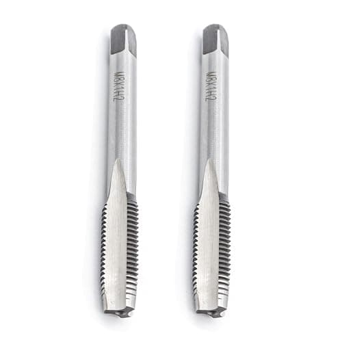Image of 2PCS Youzzei Metric Machine Tap, M8x1MM Metric Thread Tap, Premium High-Speed Steel 3 Straight Flutes Threading Tool for Screw Tapping Machines Repair DIY Tool