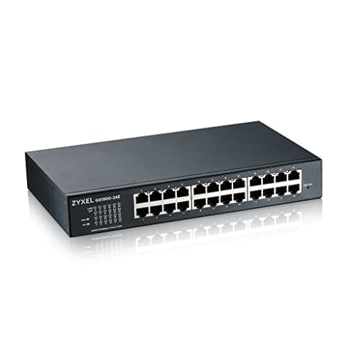 Image of Zyxel 24-Port Gigabit Switch | Smart Managed | Desktop/Rackmount | Fanless | VLAN, IGMP, QoS | Network Ethernet Hub [GS1900-24E]