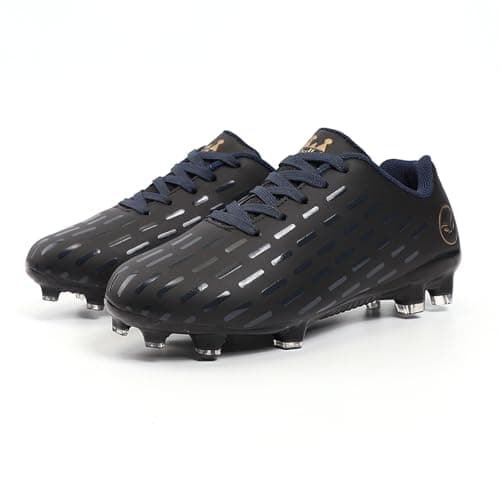 Image of YHLLZY Boys Football Boots Kids Girls FG/AG Soccer Athletics Sport Shoes Training Running Shoes Teenager Sneakers Black 6UK