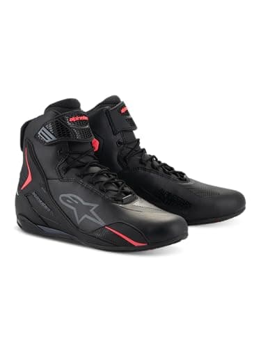Image of Alpinestars Stella Faster-4 Women's Motorcycle Riding Shoes, Black Diva Pink, Lightweight Protection, Breathable Comfort, Black/Diva Pink, 5.5