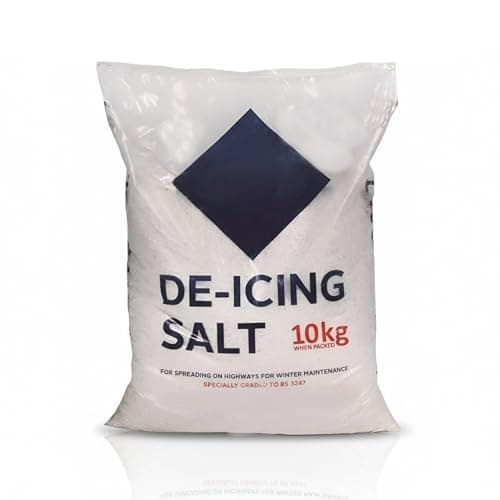 Image of 10KG White De-Icing Rock Salt - Snow, Ice, and Rock for Clear Driveway, Road, Pathway, Steps, Commercial Areas - Clean and Efficient Snow Removal - Winter Safe