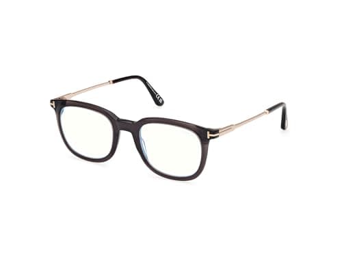 Image of Tom Ford Eyeglasses FT 5904 -B 005 Shiny Transparent Dark Grey, t Logo/Blue, Grey
